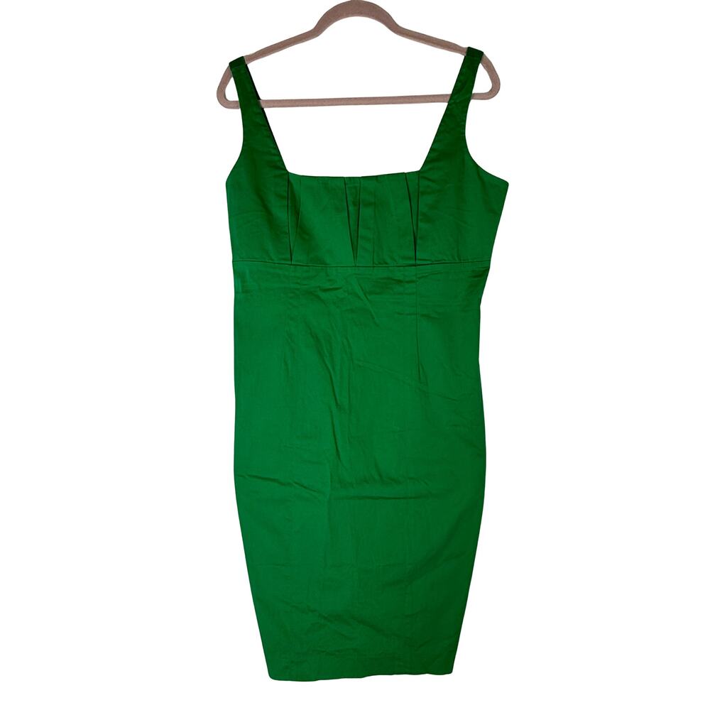 Calvin Klein Kelly Green Sleeveless Bodycon Back Zipper To Knee Dress Size 12